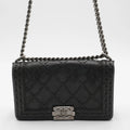 CHANEL Pairs-Dallas Stitched Caviar Leather Boy Bag CHANEL