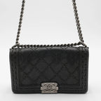 CHANEL Pairs-Dallas Stitched Caviar Leather Boy Bag CHANEL
