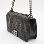 CHANEL Pairs-Dallas Stitched Caviar Leather Boy Bag CHANEL