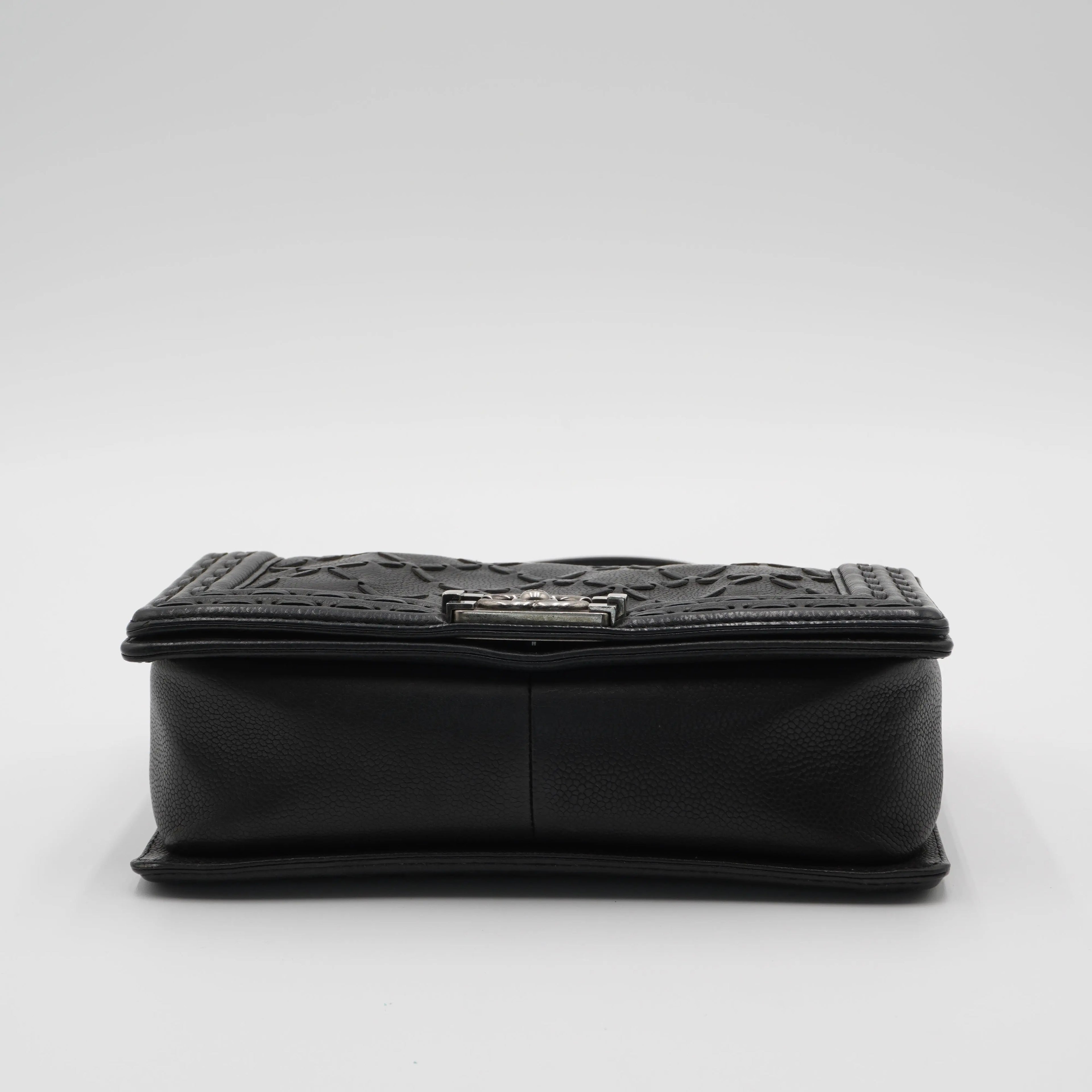 CHANEL Pairs-Dallas Stitched Caviar Leather Boy Bag CHANEL