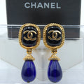CHANEL Vintage Classic Precious Metal Earrings - BAGPHIC