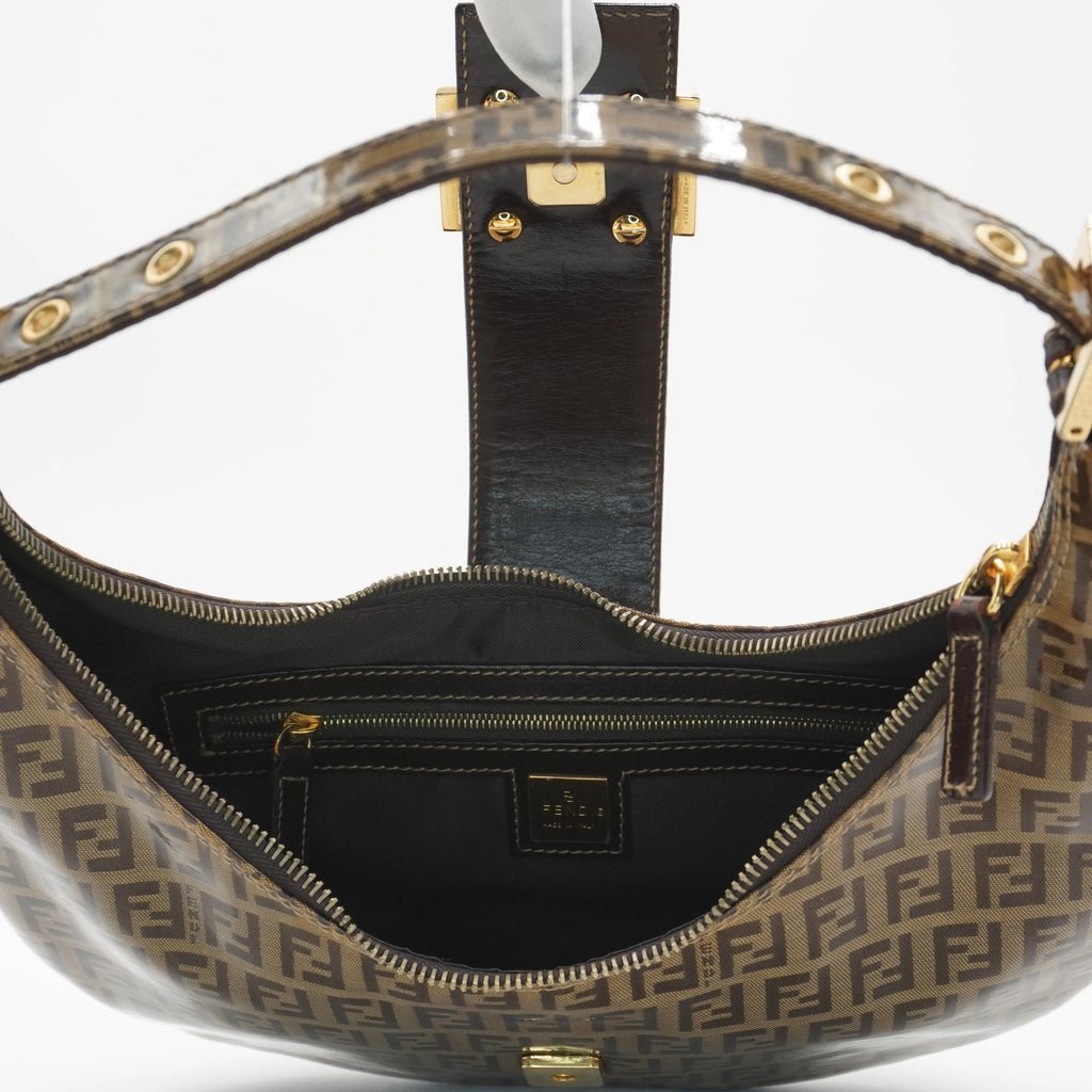 Fendi Vinyl Zucchino Canvas Croissant Bag FENDI