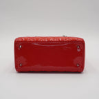 Dior Red Patent Cannage Calfskin 2-Way Medium Lady Dior DIOR
