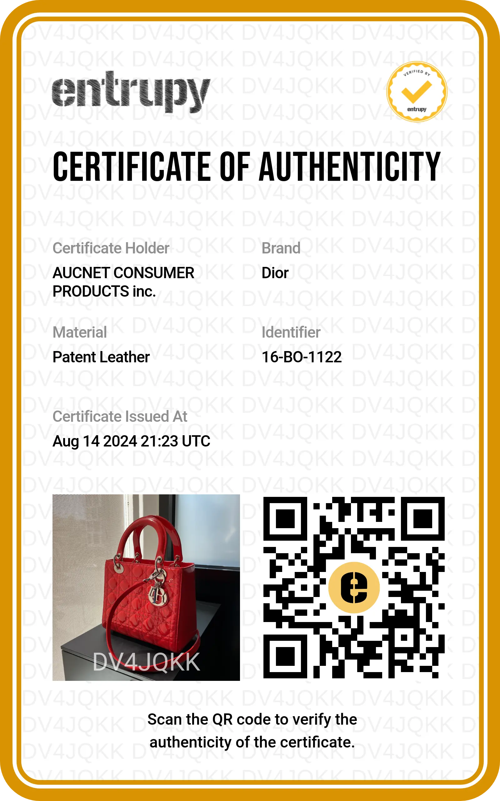 Dior Red Patent Cannage Calfskin 2-Way Medium Lady Dior - BAGPHIC