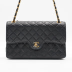 CHANEL Classic Black Quilted Leather Double Flap 26 Bag CHANEL