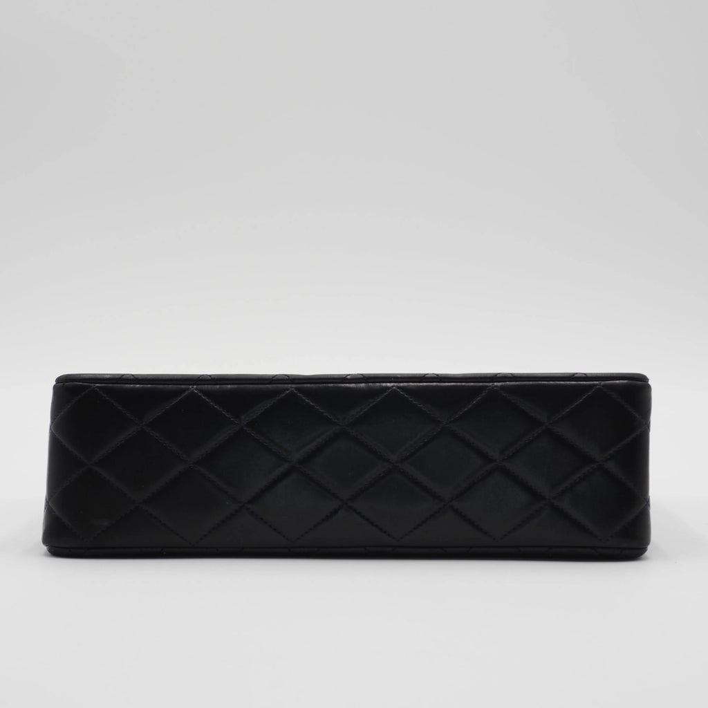 CHANEL Classic Black Quilted Leather Double Flap 26 Bag CHANEL