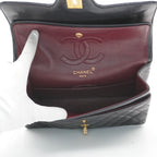 CHANEL Classic Black Quilted Leather Double Flap 26 Bag CHANEL