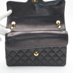 CHANEL Classic Black Quilted Leather Double Flap 26 Bag CHANEL