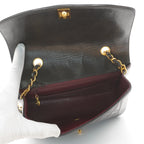 CHANEL Matelasse Black Diana Crossbody Flap Bag Lambskin Leather CHANEL