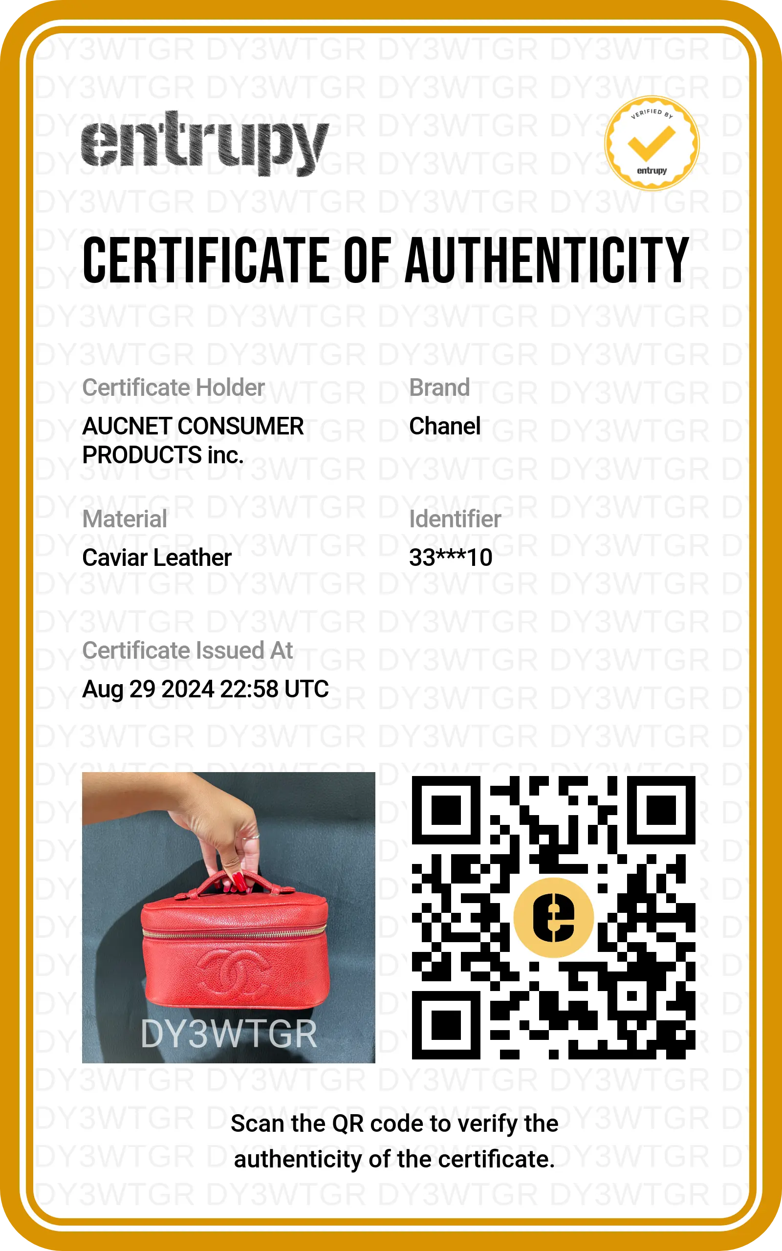 CHANEL Scarlet Caviar Leather Cosmetic Case - BAGPHIC