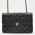 CHANEL Paris Limited Edition Two-Tone CC Logo Double Flap Bag - Good 1 CHANEL
