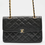CHANEL Paris Limited Edition Two-Tone CC Logo Double Flap Bag - Good 1 CHANEL