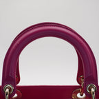 Dior Hot Pink Cannage Lamb Lady Dior 2-Way Handbag DIOR