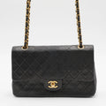 CHANEL Vintage Classic Black Lambskin Flap Gold Coco Hardware CHANEL