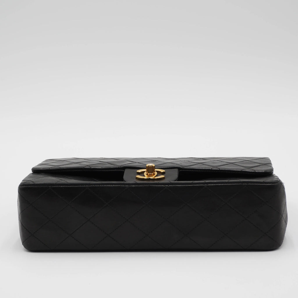 CHANEL Vintage Classic Black Lambskin Flap Gold Coco Hardware CHANEL