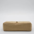 CHANEL Classic Diana 25 Beige Linen Crossbody Flap Bag CHANEL