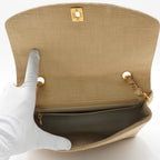 CHANEL Classic Diana 25 Beige Linen Crossbody Flap Bag CHANEL