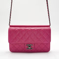 CHANEL Pink Quilted Lambskin Crossing Times Flap Bag CHANEL