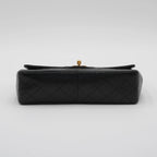 CHANEL Black Classic Single Flap Quilted Lambskin Shoulder Bag CHANEL