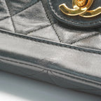 CHANEL Black Classic Single Flap Quilted Lambskin Shoulder Bag CHANEL