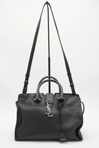 SAINT LAURENT Leather Monogram Downtown Cabas Sacthel Bag - BAGPHIC
