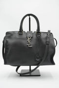 SAINT LAURENT Leather Monogram Downtown Cabas Sacthel Bag - BAGPHIC