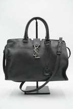 SAINT LAURENT Leather Monogram Downtown Cabas Sacthel Bag - BAGPHIC