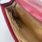 Pre-owned CHANEL Red Leather Quilted Boy Flap Bag Large