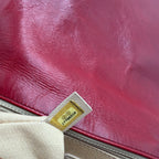 Pre-owned CHANEL Red Leather Quilted Boy Flap Bag Large