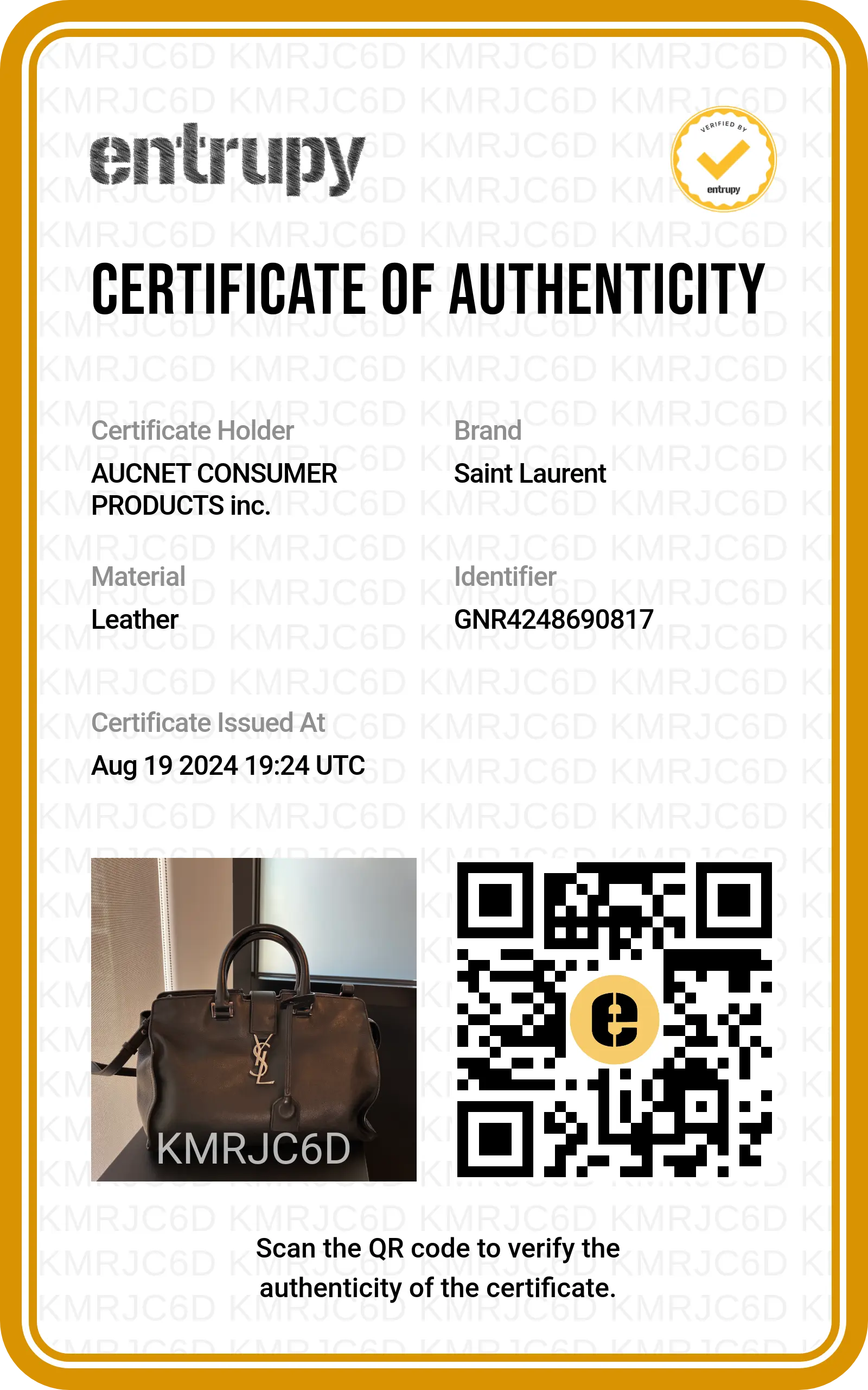 SAINT LAURENT Leather Monogram Downtown Cabas Sacthel Bag - BAGPHIC